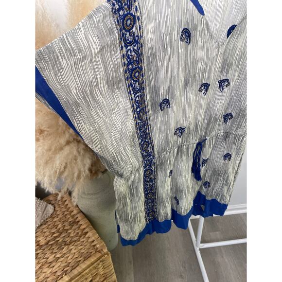 Anthropologie Floreat Lona Embroidered Tunic Top Large Bohemian Hippie - Picture 5 of 10